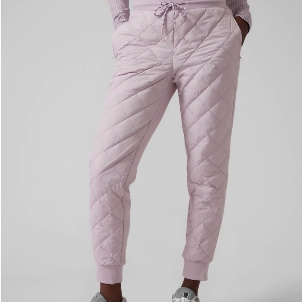 Athleta Apres Ski‎ Down Jogger Pants Shasta Purple size 6 - Picture 5 of 10